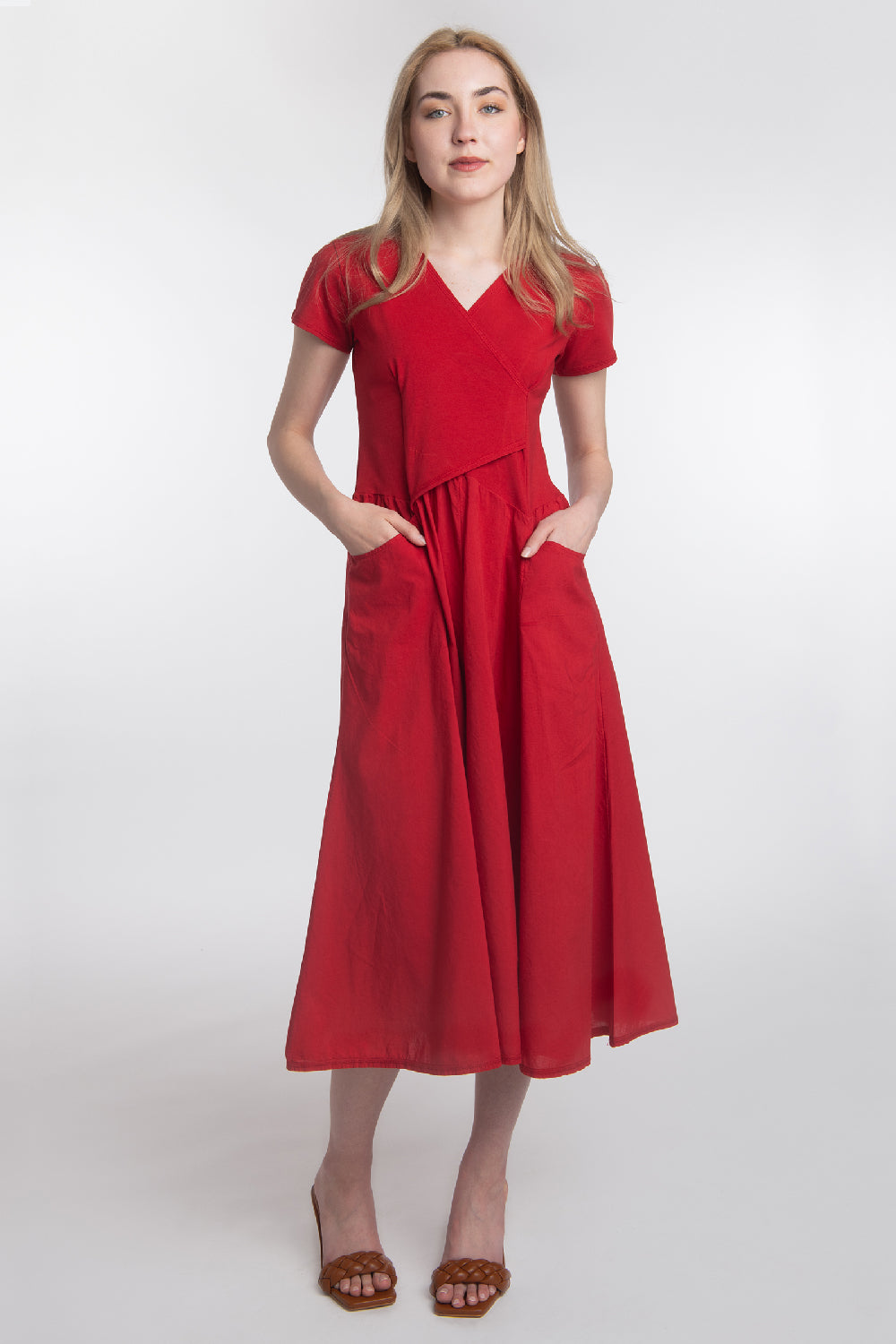 Domingo Cap Sleeve Dress M / Bonfire Domingo Cap Sleeve Dress M / Bonfire