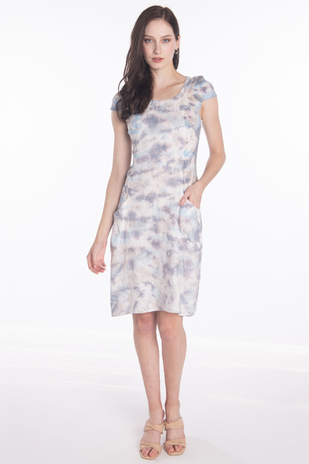 Linen Sheath Dress - Tie Dye M / Paloma Linen Sheath Dress - Tie Dye M / Paloma