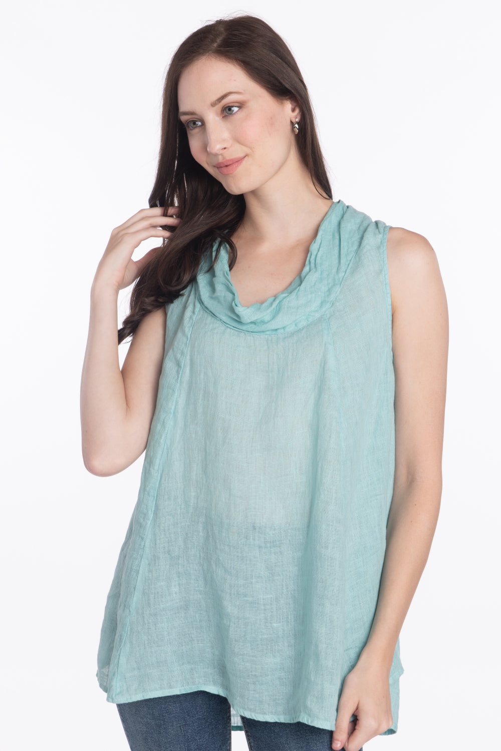 Sleeveless Cowl Neck Top