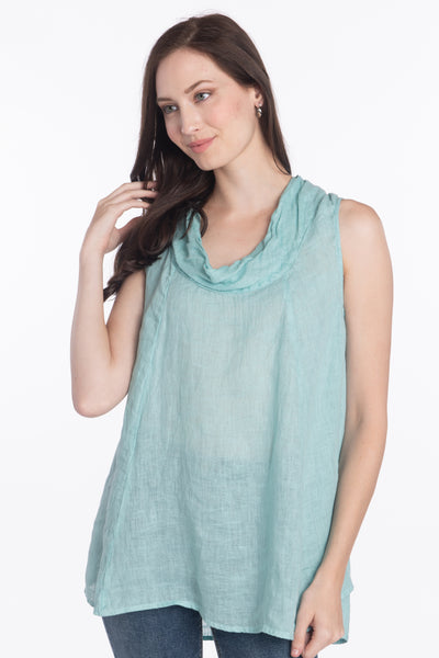 Sleeveless Cowl Neck Top