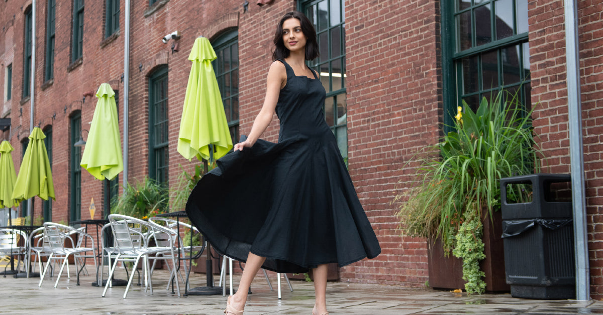 knee length dresses for ladies La Luna 11