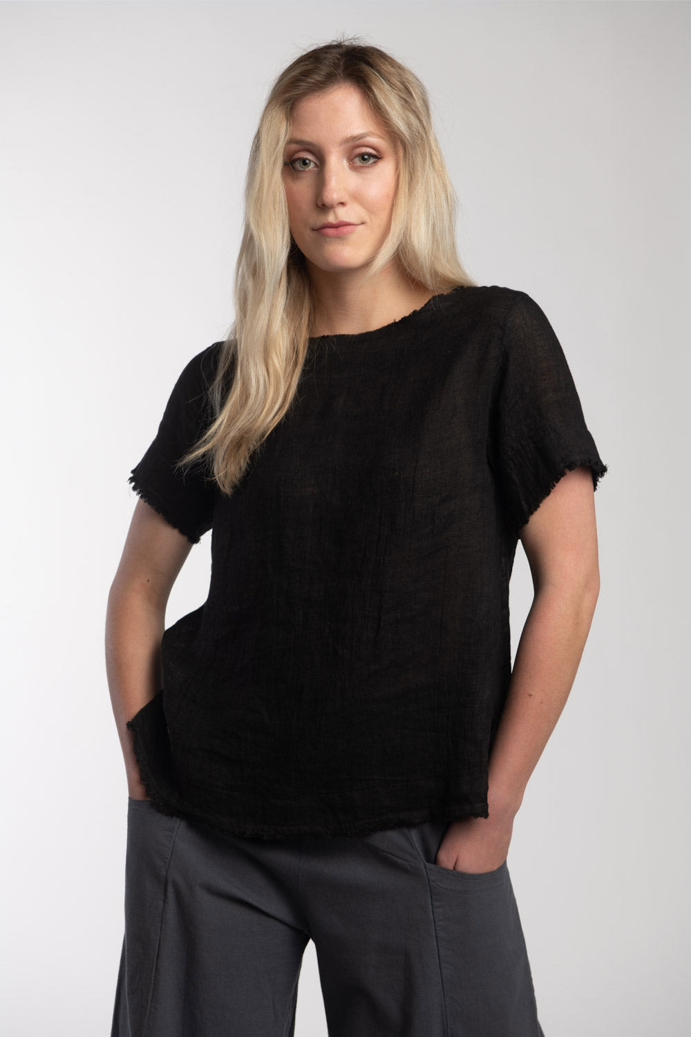 Edgy Linen Tee