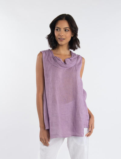 Sleeveless Cowl Neck Top
