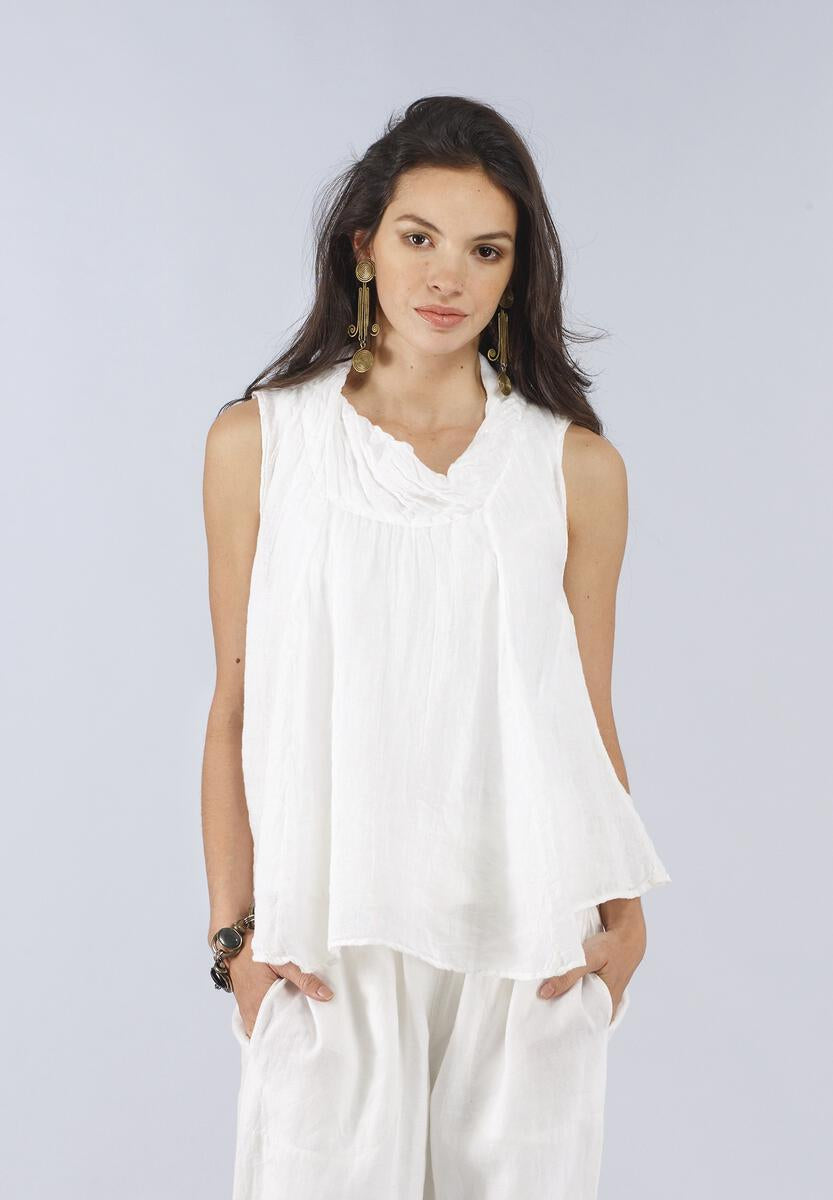 Sleeveless Cowl Neck Top