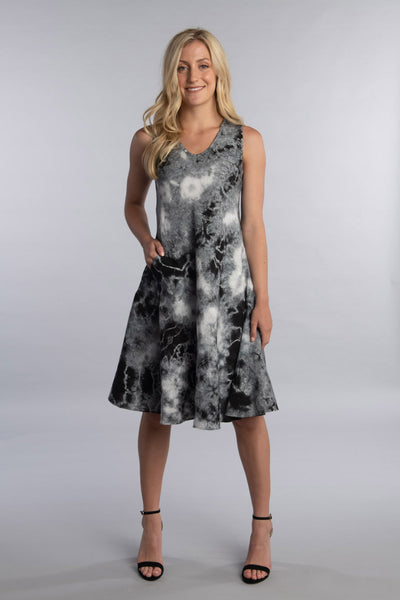 Ibiza Linen Short Tank Dress - Tie Dye