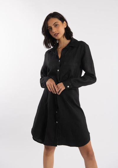 Roma Linen Shirt Dress